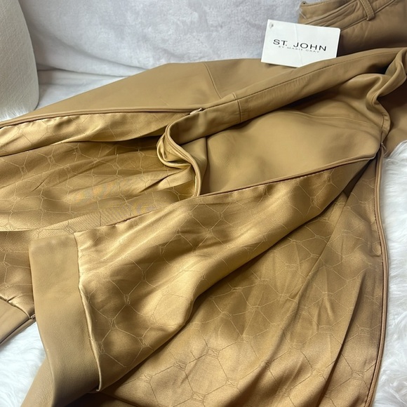 ST. JOHN COUTURE by Marie Gray 100% LEATHER COUTURE PANTS - Picture 9 of 16